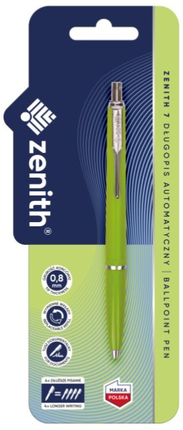 Długopis automatyczny 0,8 mm ZENITH 7 FLUO - 1 szt. blister