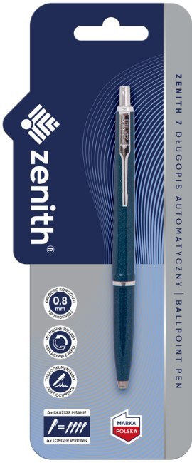 Długopis automatyczny 0,8 mm ZENITH 7 METALLIC mix kolorów - 1 szt. blister