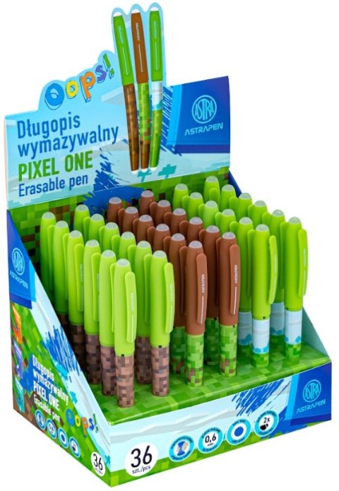 Długopis wymazywalny 0,6 mm ASTRAPEN Oops! Pixel One - niebieski 1 szt Długopis wymazywalny 0,6 mm ASTRAPEN Oops! Pixel One - niebieski 1 szt