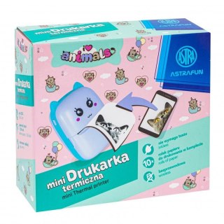 Drukarka termiczna ASTRAFUN ANIMALS - 1 szt. box + 10 rolek białego papieru