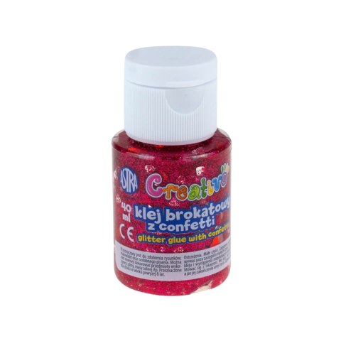 Klej brokatowy z confetti Creativo ASTRA 40 ml - 1 szt Klej brokatowy z confetti Creativo ASTRA 40 ml - 1 szt