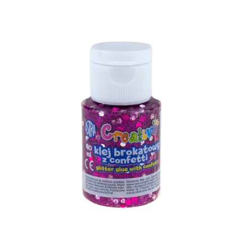 Klej brokatowy z confetti Creativo ASTRA 40 ml - 1 szt Klej brokatowy z confetti Creativo ASTRA 40 ml - 1 szt