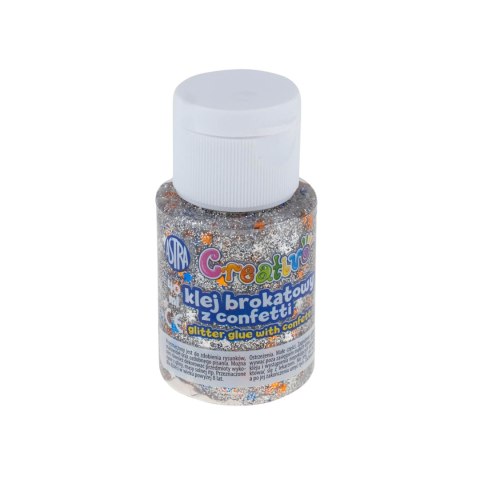 Klej brokatowy z confetti Creativo ASTRA 40 ml - 1 szt Klej brokatowy z confetti Creativo ASTRA 40 ml - 1 szt