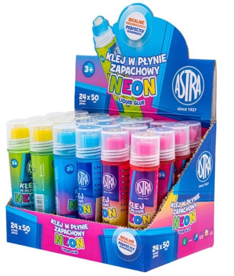 Klej w płynie zapachowy PVA ASTRA NEON 50 ml - 1 szt Klej w płynie zapachowy PVA ASTRA NEON 50 ml - 1 szt