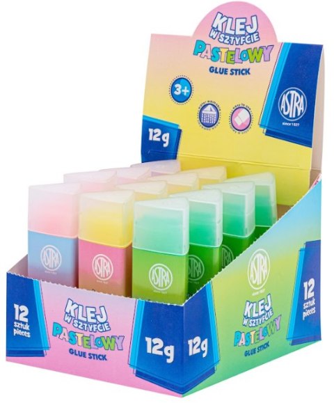 Klej w sztyfcie trójk. PVP ASTRA Pastel 12 g - 1 szt Klej w sztyfcie trójk. PVP ASTRA Pastel 12 g - 1 szt