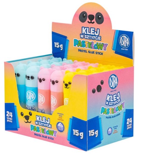 Klej w sztyfcie zwierzątka PVA ASTRA Pastel Line 15 g - 1 szt Klej w sztyfcie zwierzątka PVA ASTRA Pastel Line 15 g - 1 szt