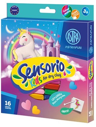Lekka masa plastyczna ASTRAFUN Sensorio Kids Jednorożec - 16 kol