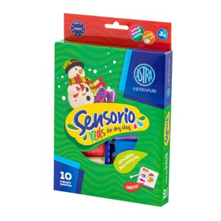 Lekka masa plastyczna ASTRAFUN Sensorio Kids Mikołaj Bałwanek Elf - 10 kol