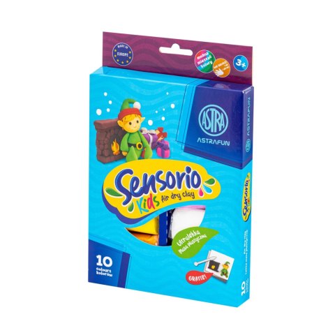 Lekka masa plastyczna ASTRAFUN Sensorio Kids Mikołaj Bałwanek Elf - 10 kol Lekka masa plastyczna ASTRAFUN Sensorio Kids Mikołaj Bałwanek Elf - 10 kol