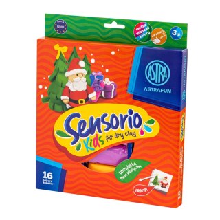 Lekka masa plastyczna ASTRAFUN Sensorio Kids Mikołaj Bałwanek Elf -16 kol