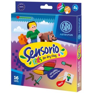 Lekka masa plastyczna ASTRAFUN Sensorio Kids Pixel - 16 kolorów