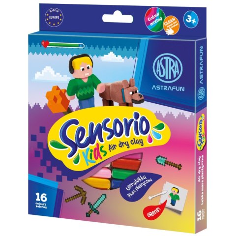 Lekka masa plastyczna ASTRAFUN Sensorio Kids Pixel - 16 kolorów Lekka masa plastyczna ASTRAFUN Sensorio Kids Pixel - 16 kolorów