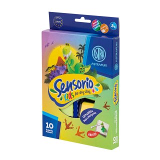 Lekka masa plastyczna Dinozaury Sensorio Kids - 10 kolorów