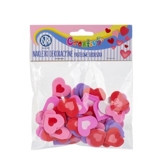 Naklejki samoprzylepne Creativo na piance - Pastelowe serduszka