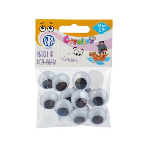 Oczy samoprzylepne Creativo 20 mm - Oczy Pirata Oczy samoprzylepne Creativo 20 mm - Oczy Pirata