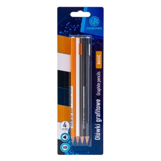 Ołówki grafitowe trójkątne HB ASTRAPEN - Classic - 4 szt. blister