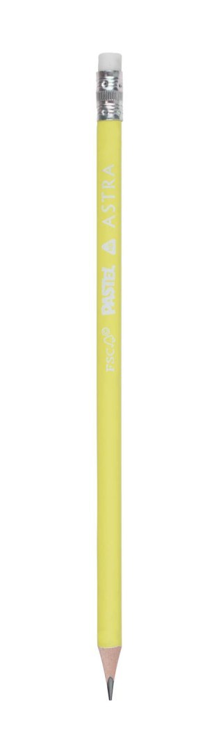 Ołówki grafitowe trójkątne pastelowe HB z miarką i gumką ASTRA PASTEL LINE Ołówki grafitowe trójkątne pastelowe HB z miarką i gumką ASTRA PASTEL LINE