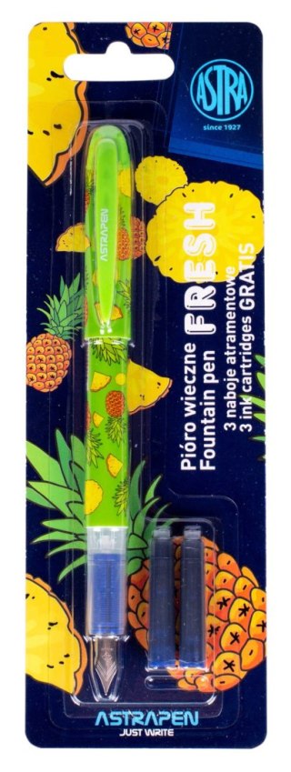Pióro wieczne młodzieżowe ASTRAPEN Fresh + 3 naboje atramentowe - blister