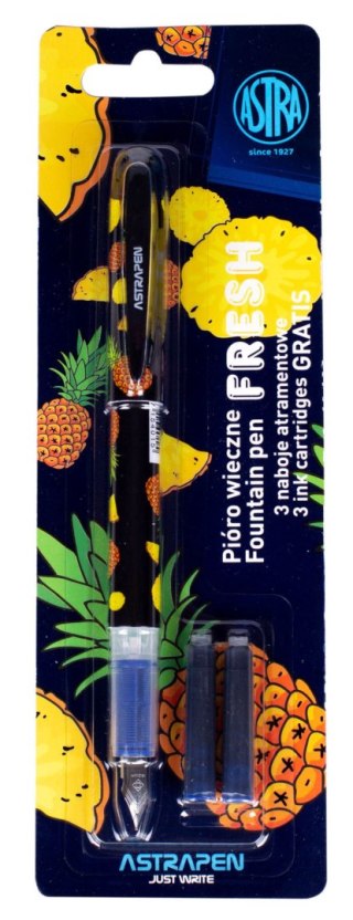 Pióro wieczne młodzieżowe ASTRAPEN Fresh + 3 naboje atramentowe - blister