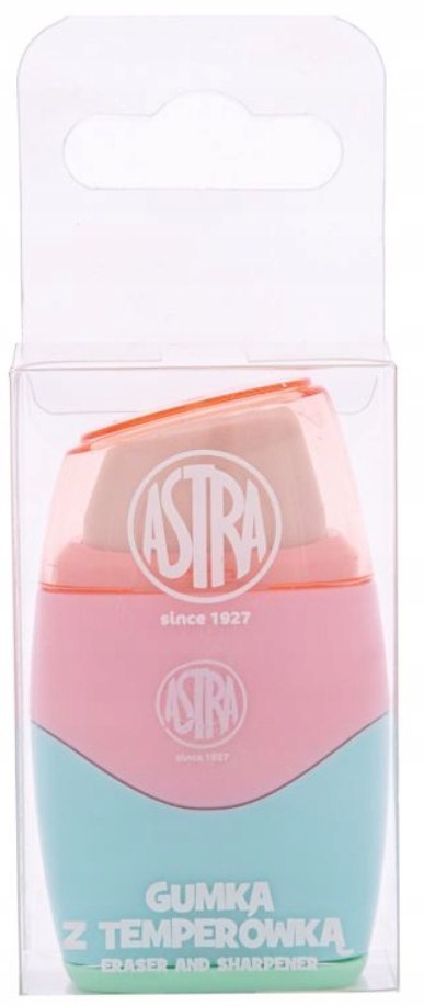 Temperówka z gumką 2w1 ASTRAPEN/ASTRA Pastel Line - 1 szt. Temperówka z gumką 2w1 ASTRAPEN/ASTRA Pastel Line - 1 szt.
