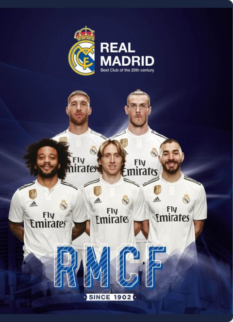 Zeszyt MO A5 16k kratka Real Madrid 5 Zeszyt MO A5 16k kratka Real Madrid 5