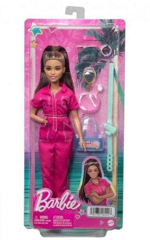 Barbie Lalka różowy kombinezon HPL76 Barbie Lalka różowy kombinezon HPL76