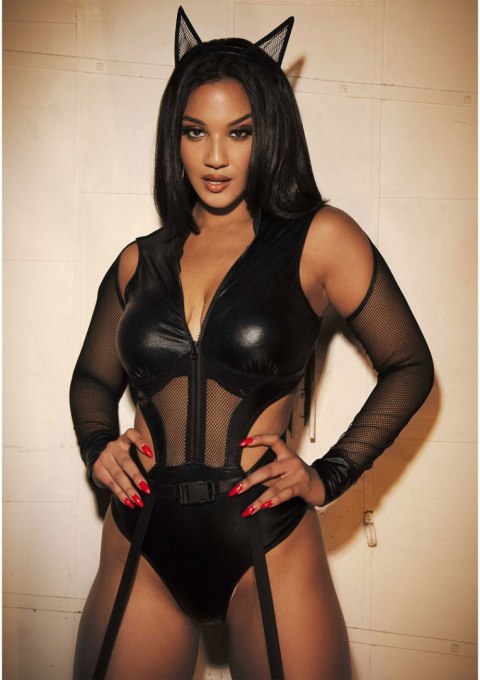 Leg Avenue kostium kociaka Criminal Kitty Bodysuit M Leg Avenue kostium kociaka Criminal Kitty Bodysuit M