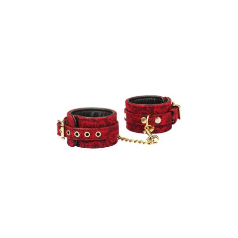 Liebe Seele Kinbaku Ukiyoe Red Rosy Lamb Leather Ankle Cuffs Liebe Seele Kinbaku Ukiyoe Red Rosy Lamb Leather Ankle Cuffs