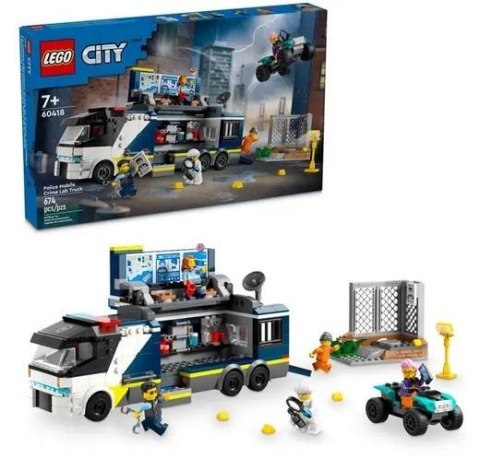 LEGO(R) CITY 60418 (3szt) Policyjna ciężarówka z lab LEGO(R) CITY 60418 (3szt) Policyjna ciężarówka z lab