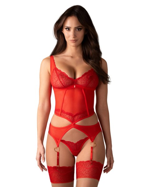 Obsessive komplet bielizny Cupide Desir gorset i stringi S/M Obsessive komplet bielizny Cupide Desir gorset i stringi S/M