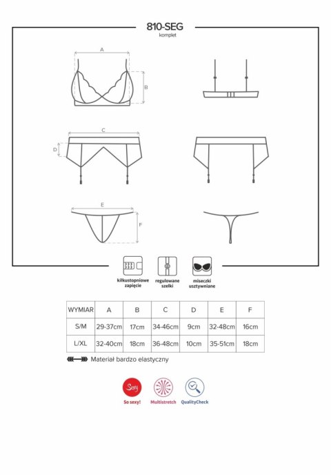 810-SEG komplet biały L/XL