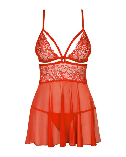 838-BAB-3 babydoll czerwony L/XL