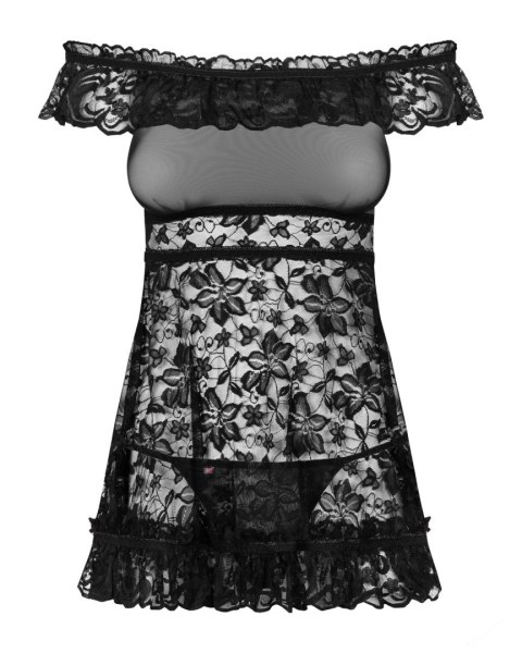 Flores babydoll czarna S/M Flores babydoll czarna S/M