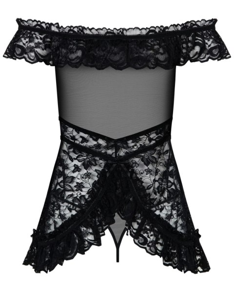Flores babydoll czarna S/M Flores babydoll czarna S/M
