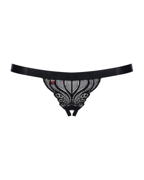 828-THC-1 stringi otwarte czarne S/M Obsessive