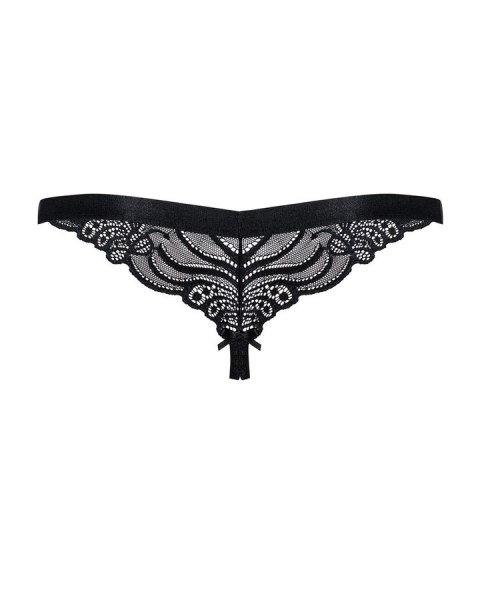 828-THC-1 stringi otwarte czarne S/M Obsessive