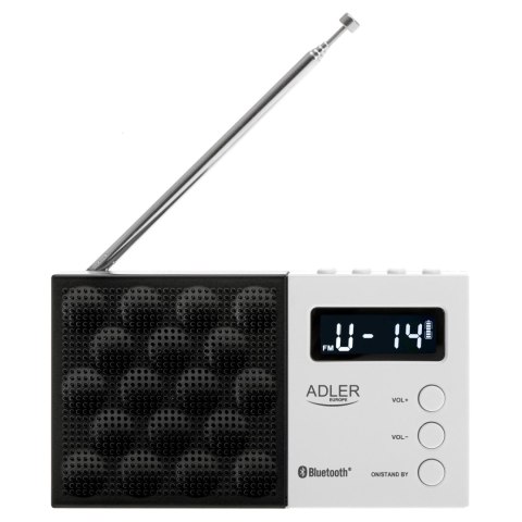 Adler | Digital Radio - PLL AM/FM | AD 1908 | Alarm function | White/Black Adler | Digital Radio - PLL AM/FM | AD 1908 | Alarm function | White/Black