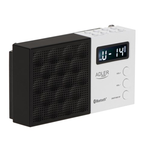 Adler | Digital Radio - PLL AM/FM | AD 1908 | Alarm function | White/Black Adler | Digital Radio - PLL AM/FM | AD 1908 | Alarm function | White/Black