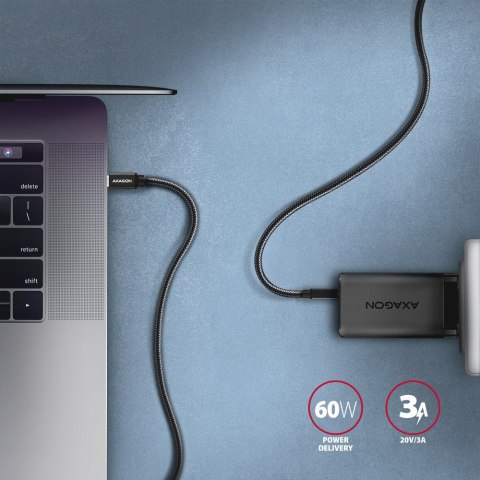 AXAGON Data and charging USB 3.2 Gen1 cable, 3 m | BUCM3-CM30AB | USB Type C - USB Type C