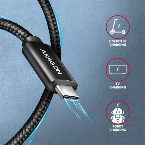 AXAGON Data and charging USB 480Mbps cable, 2.5 m | BUCM2-CM25AB | USB-C to USB-C AXAGON Data and charging USB 480Mbps cable, 2.5 m | BUCM2-CM25AB | USB-C to USB-C