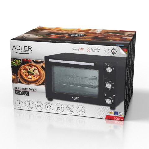 Adler Electric oven | AD 6028 | 60 L | 2000 W | Black Adler Electric oven | AD 6028 | 60 L | 2000 W | Black