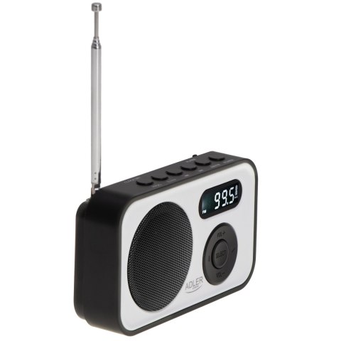 Adler | PLL AM/FM Digital Radio | AD 1906 | Alarm function | White/Black Adler | PLL AM/FM Digital Radio | AD 1906 | Alarm function | White/Black