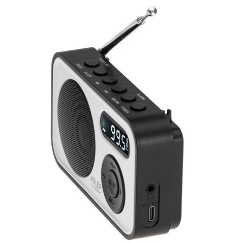 Adler | PLL AM/FM Digital Radio | AD 1906 | Alarm function | White/Black Adler | PLL AM/FM Digital Radio | AD 1906 | Alarm function | White/Black