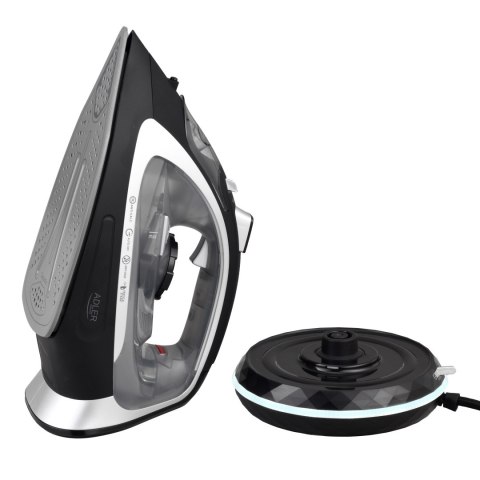Adler Steam Iron | AD 5043 | Steam Iron | 2800 W | Water tank capacity 300 ml | Continuous steam 30 g/min | Steam boost performa Adler Steam Iron | AD 5043 | Steam Iron | 2800 W | Water tank capacity 300 ml | Continuous steam 30 g/min | Steam boost performa