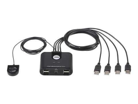 Aten 4-Port USB 2.0 Peripheral Sharing Device | Aten | 4 x 4 USB 2.0 Peripheral Sharing Switch Aten 4-Port USB 2.0 Peripheral Sharing Device | Aten | 4 x 4 USB 2.0 Peripheral Sharing Switch