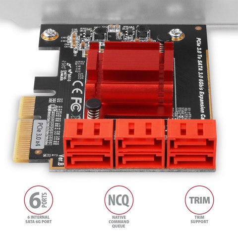 AXAGON PCIe Controller 6x SATA 6G | PCES-SA6 AXAGON PCIe Controller 6x SATA 6G | PCES-SA6
