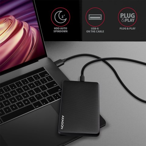 AXAGON Screwless USB 3.2 Gen 1 - SATA 6G external box for 2.5" SSD/HDD