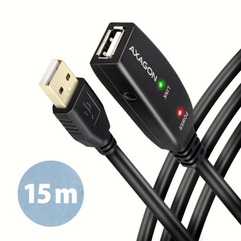 AXAGON USB repeater cable, 15 m | ADR-215 | USB Type A - USB Type A AXAGON USB repeater cable, 15 m | ADR-215 | USB Type A - USB Type A