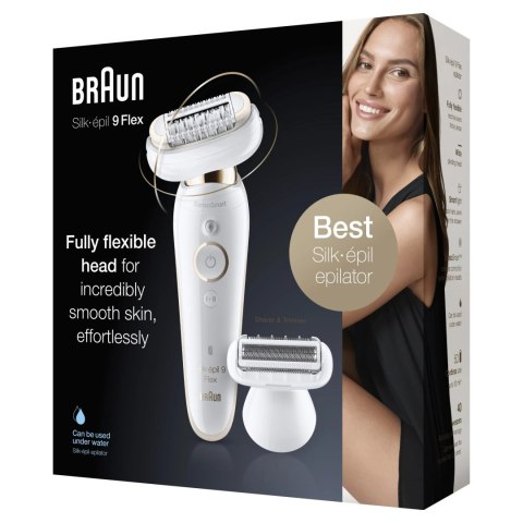Braun Epilator | Silk-épil 9 Flex SES9006 | Number of power levels 2 | Wet & Dry | White Braun Epilator | Silk-épil 9 Flex SES9006 | Number of power levels 2 | Wet & Dry | White