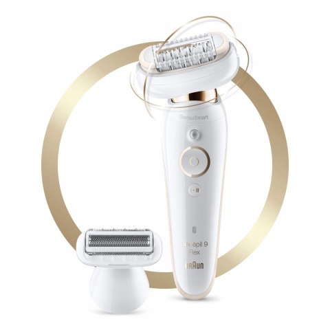 Braun Epilator | Silk-épil 9 Flex SES9006 | Number of power levels 2 | Wet & Dry | White Braun Epilator | Silk-épil 9 Flex SES9006 | Number of power levels 2 | Wet & Dry | White
